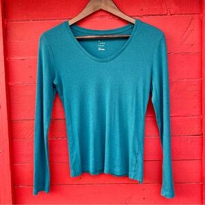 A New Day cotton ribbed long sleeve scoop neck top